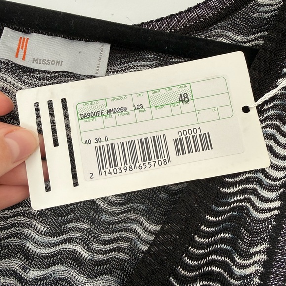 Missoni NWT Zigzag Knit Dress / Swim Cover-Up | Italian 48 | Resort Beachwear - Picture 6 of 7